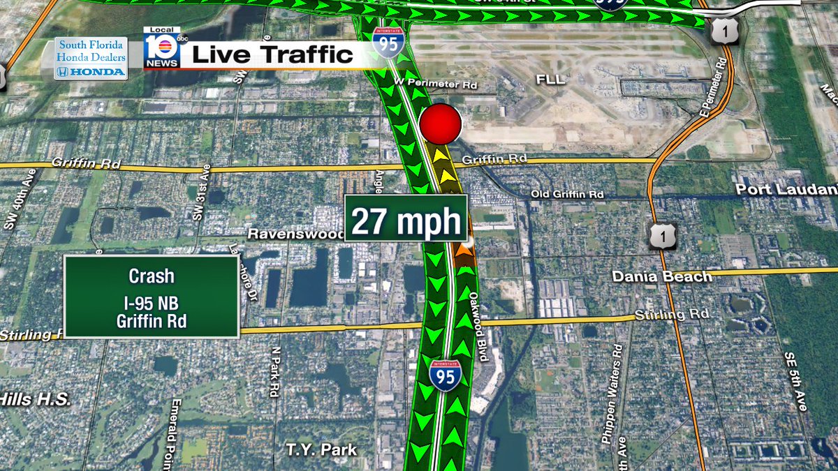 Crash on I-95 NB at Griffin Rd #traffic https://t.co/8Q1Pu7muHP