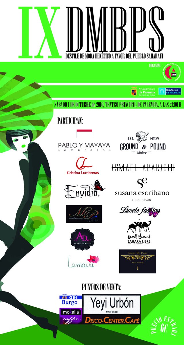 21doceComunica's tweet photo. Grandes diseñadores apoyando a la Asociación palentina con el pueblo saharaui. Os esperamos mañana en el @TeatroPalencia a las 21.00. #DMBPS https://t.co/D3knmjY6Pv