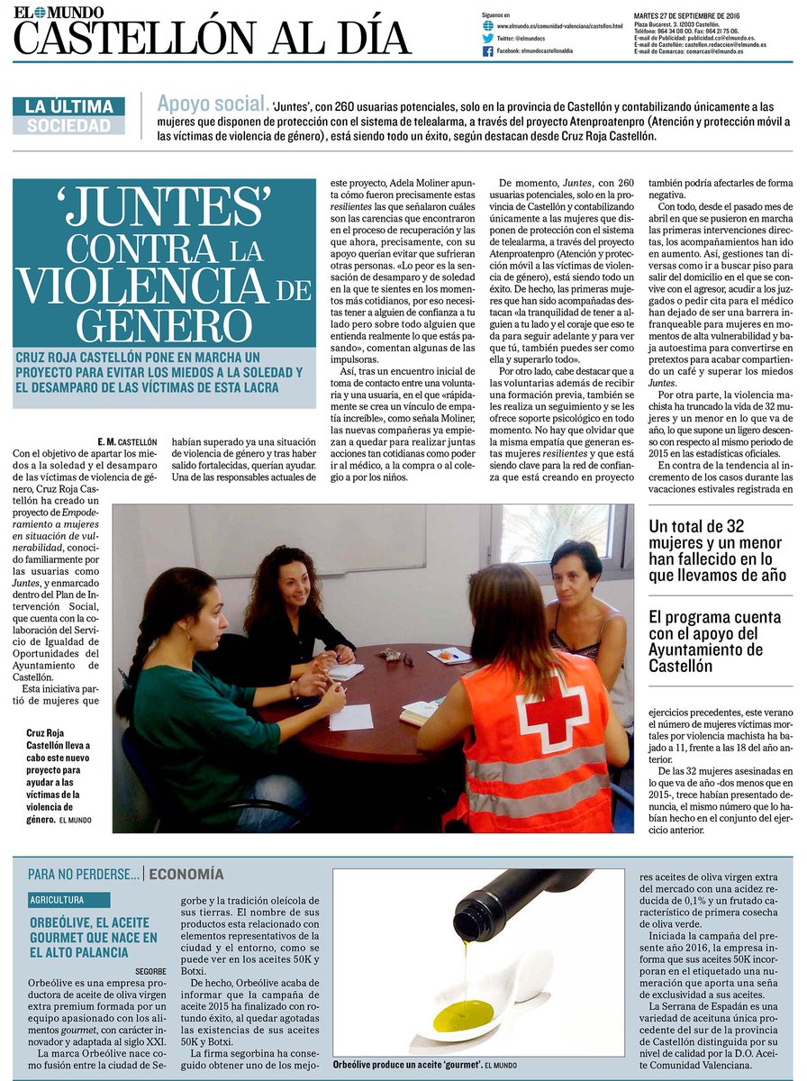 Orbeolive's tweet photo. Los medios informando que hemos agotado existencias de 2015. Gracias! #Castellón #orbeolive @elmundocs https://t.co/Vkvhtqh556