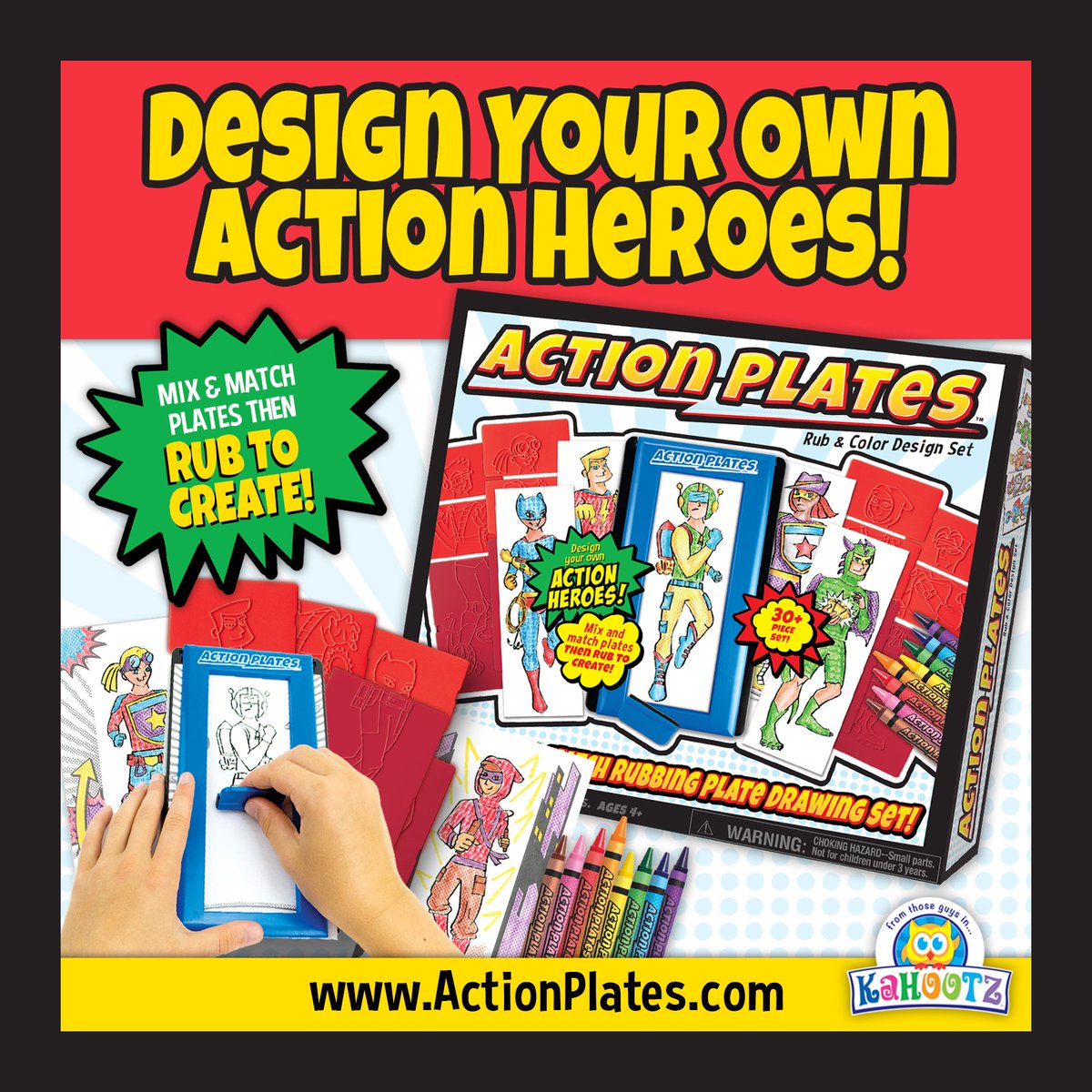 KahootzToys's tweet photo. Let your #creativity run wild with #ActionPlates!
https://t.co/RBlkraTkUW #toys #art https://t.co/GYWxBXuEj3