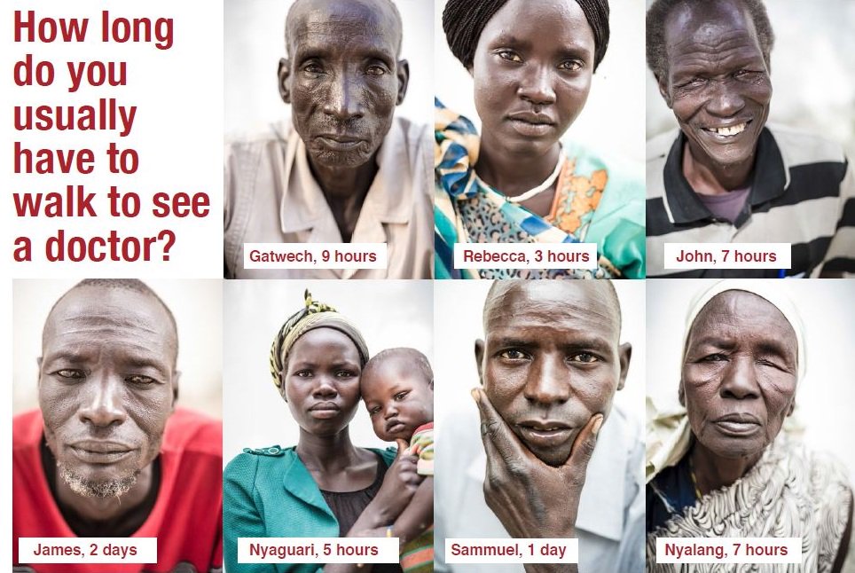 ICRC's tweet photo. How long does it take you to get to see a doctor? #SouthSudan https://t.co/2vg8syxr4L