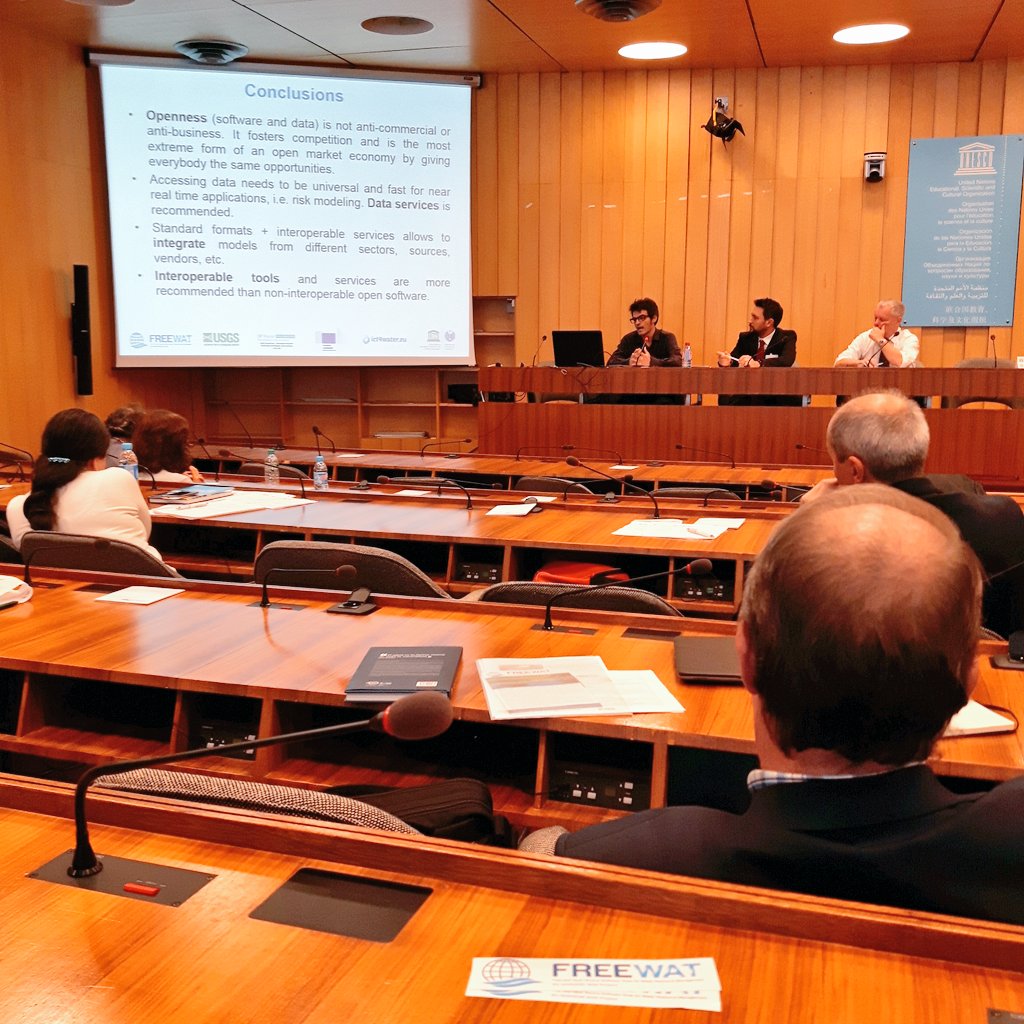 dav_rizzo's tweet photo. Openness of software and data is crucial to achieve interoperability of #ICT4SDG
Lluís Pesquer @WaterInnEU on #RiBaSE
@H2020Freewat workshop https://t.co/xgPXn4EHVM