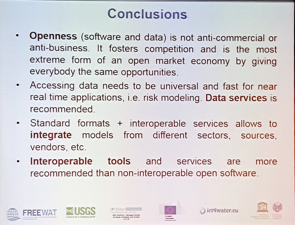 dav_rizzo's tweet photo. Openness of software and data is crucial to achieve interoperability of #ICT4SDG
Lluís Pesquer @WaterInnEU on #RiBaSE
@H2020Freewat workshop https://t.co/xgPXn4EHVM