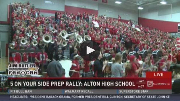 ksdknews's tweet photo. We see you, @Redbird_Nest! #5PrepRally #KSDK #GoodMorning! https://t.co/F2e8gSeDkC https://t.co/RiUgHfFH1t