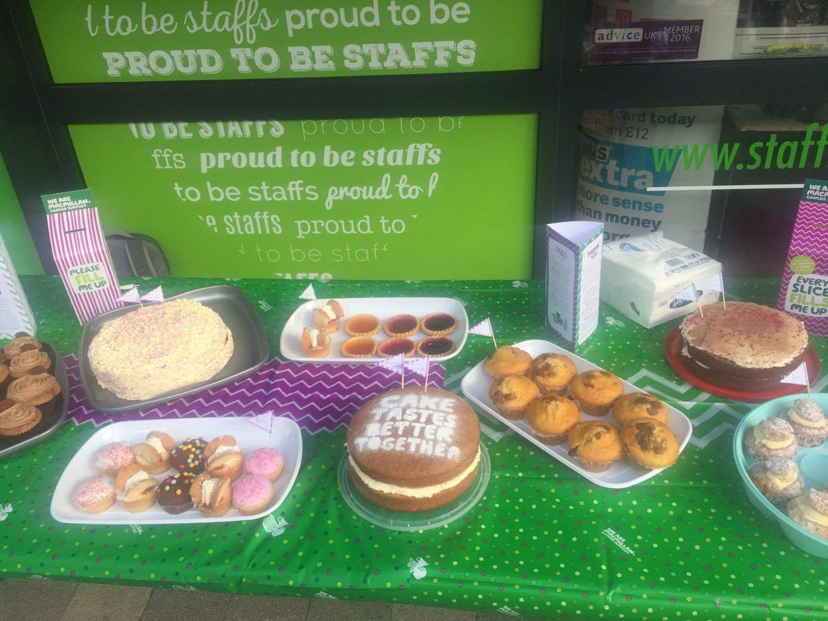 StaffsUnion's tweet photo. Come to Ember Square and support @StaffsRAG as they take part in #MacmillanCoffeeMorning https://t.co/DAQ30hXEGw