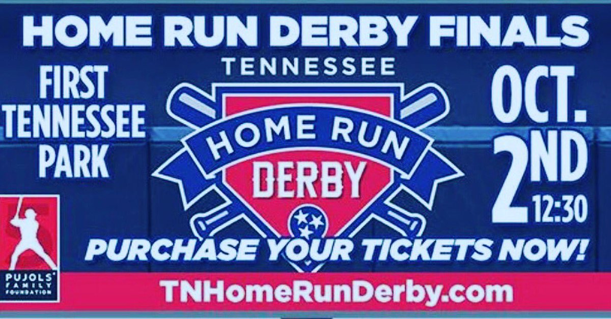 TNHomeRunDerby's tweet photo. 21 amazing athletes ages 9 &amp; up will compete in the #TNHomeRunDerby FINALS...come out and see some homers! #homerun #homerunderby https://t.co/4Ogej0eypn