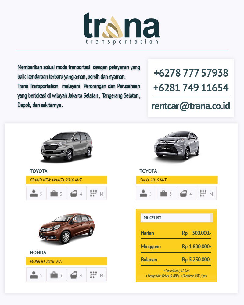 Selamat Sore dan selamat berakhir pekan. Untuk yang membutuhkan sewa kendaraan dpt lgsg menghubungi kami. #sewamobil