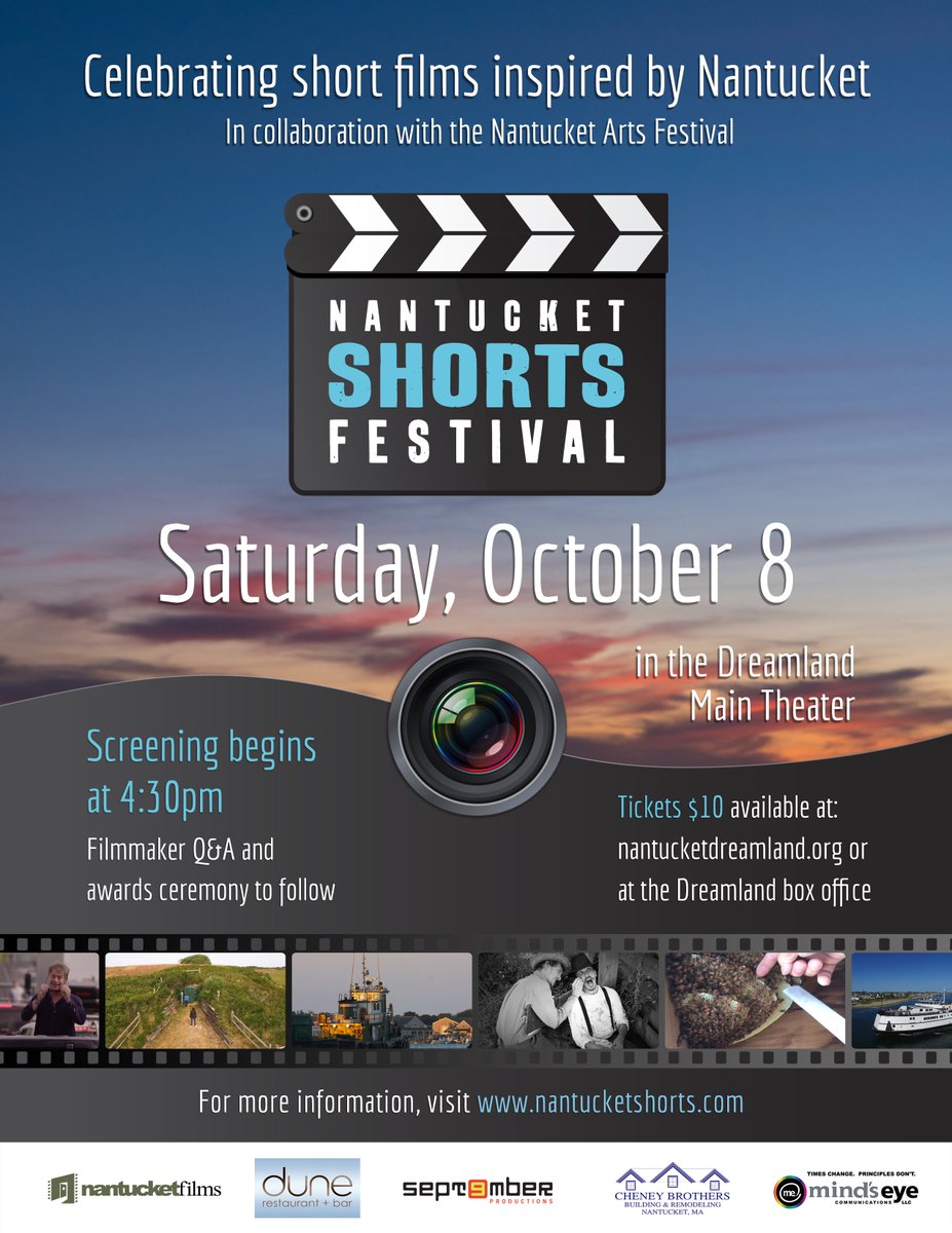 Great Line up of Short Films coming to the Dreamland.
#Dune, #CheneyBrothers, #Nantucketfilms