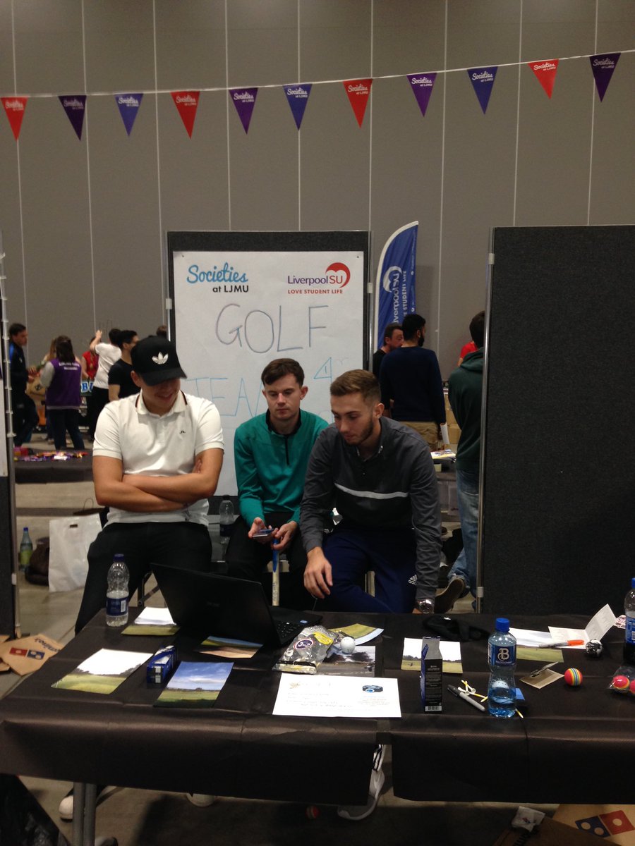 LJMUGolf's tweet photo. Recruiting new talent at the Freshers Fair for the new season https://t.co/Lx8OEUeTwI