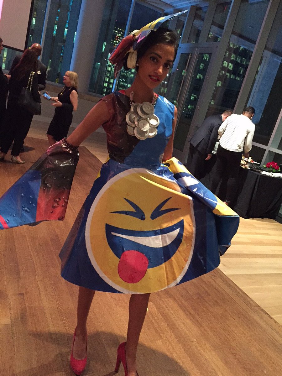 Wow! Billboard vinyl transformed into gowns! Fun time for Upcycle at "Outside is In" sponsored by our friends <a href="/adamsoutdoor/">Adams Outdoor Adv.</a> #outsideisin