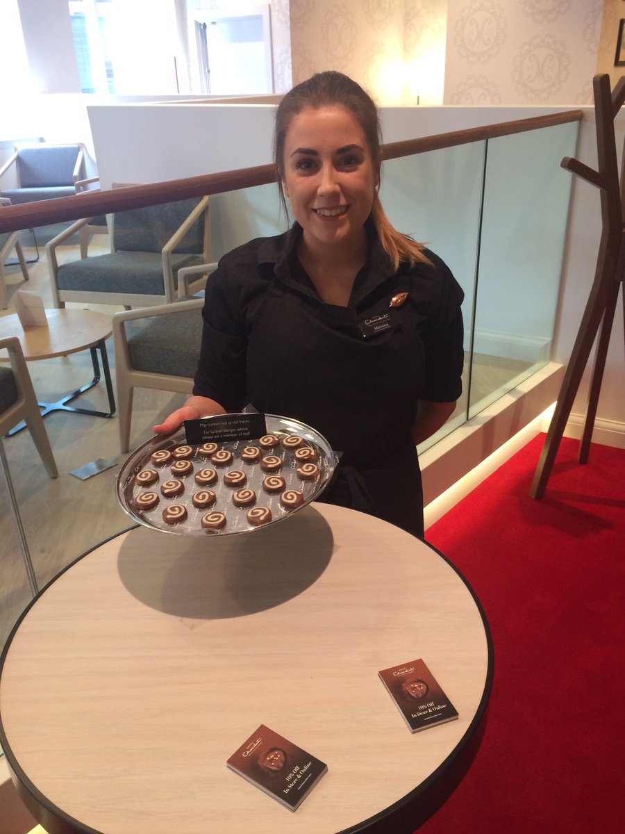 <a href="/HotelChocolat/">Hotel Chocolat</a> Sheffield supporting @macmillancoffee here @VMLounges #Sheffield ❤️👍🏻