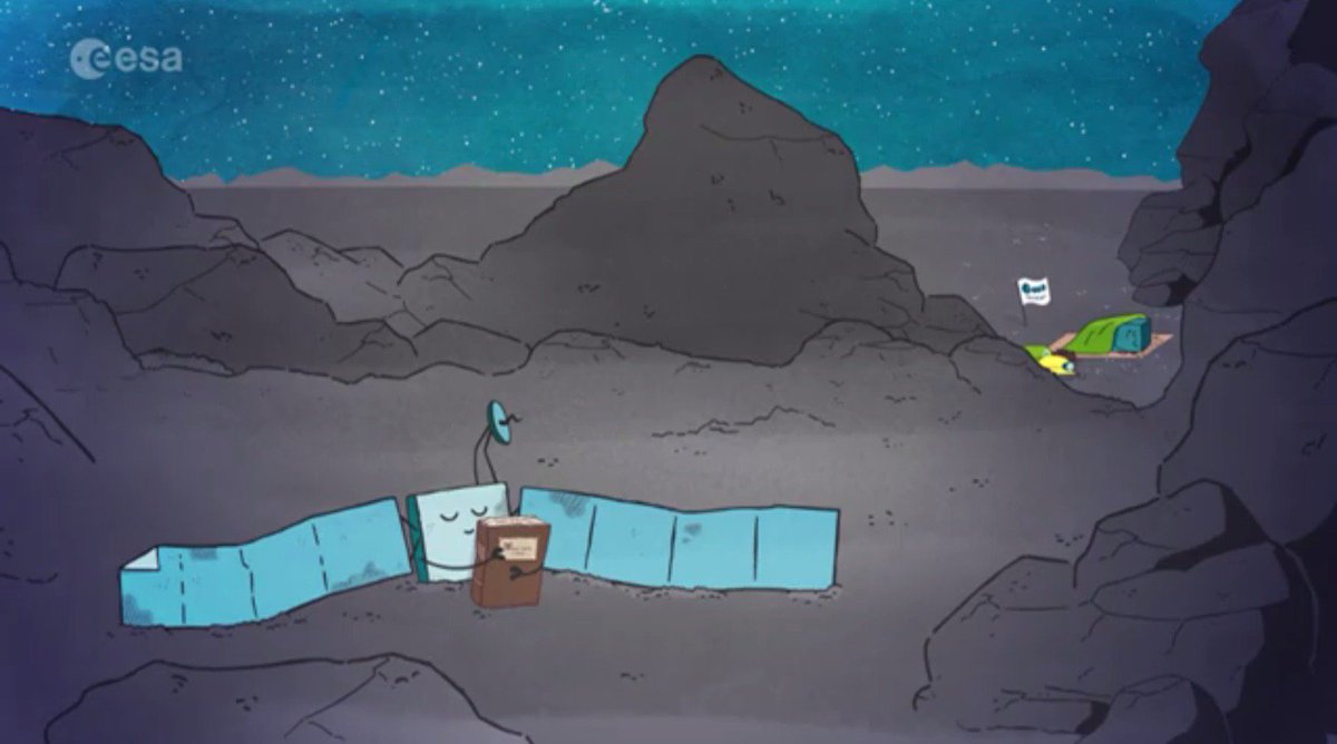 victoriaroloff's tweet photo. #farewellRosetta #goodbyePhilae! Rosey and Phil, you'll be missed #CometLanding 💙 #UniversityOfBern #UniversitätBern https://t.co/ofkFOrYuWF