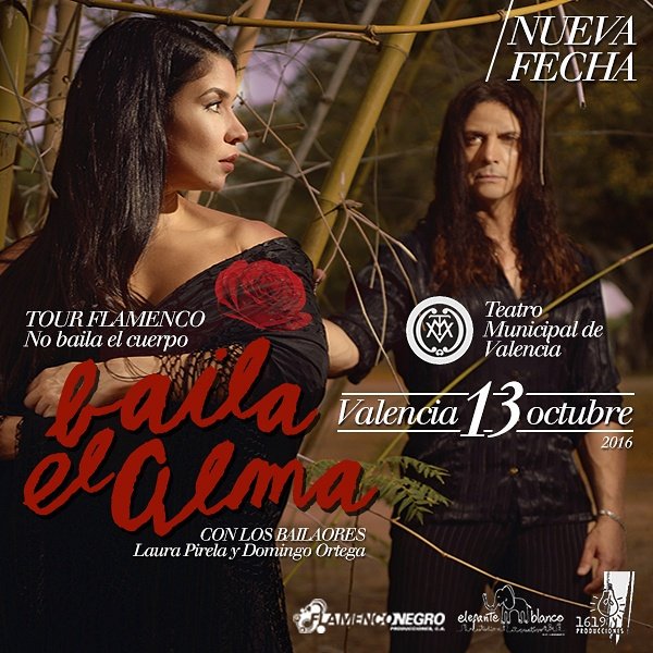 Entradas a la venta por <a href="/TICKETMUNDO/">Ticket Mundo</a> de <a href="/DomingoFlamenco/">Domingo Ortega Jerez</a> y <a href="/laurapirelah/">Laura Pirela H</a> y su show #BailaElAlma, este 13/Oct