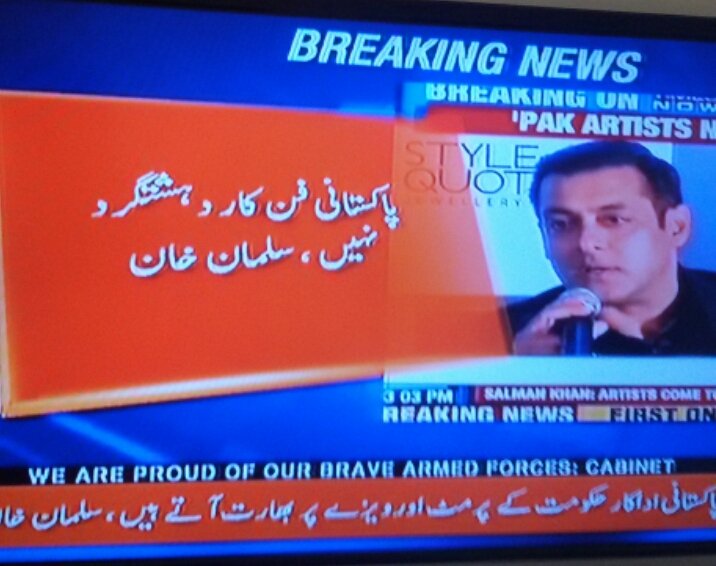 As an Artist i respect d current statment of Salman khan in view of Pakistani Artists..
#SalmanKhan #loksabhaindia