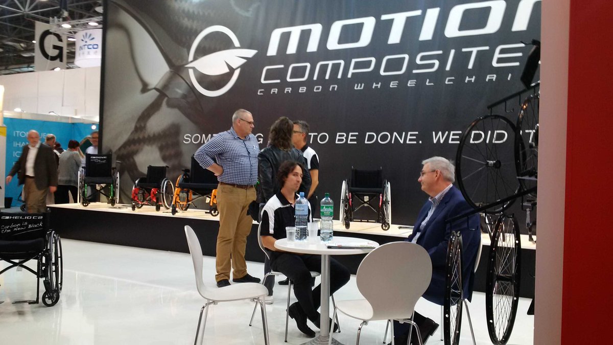 49Bespoke's tweet photo. Eric, Shaun, Stephane. Tina, Ali, #Motioncomposites making a strong CDN show @REHACARE w #APEX & #Newton parts! https://t.co/krn5WkWujw