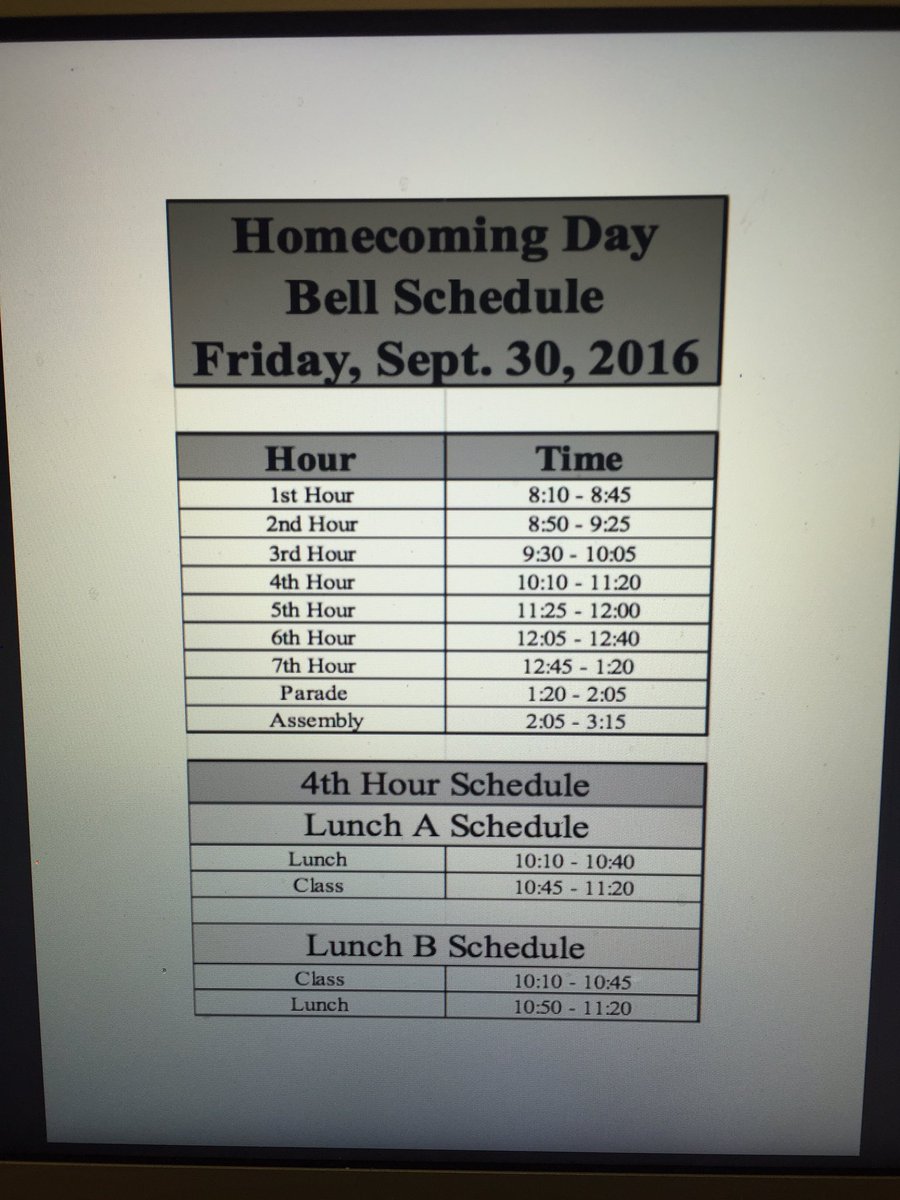 CoachWern's tweet photo. It's HOCO Friday!! Here is your schedule today...it's going to be a great day!! #LHSHOCO2016 https://t.co/IapI33wg8A