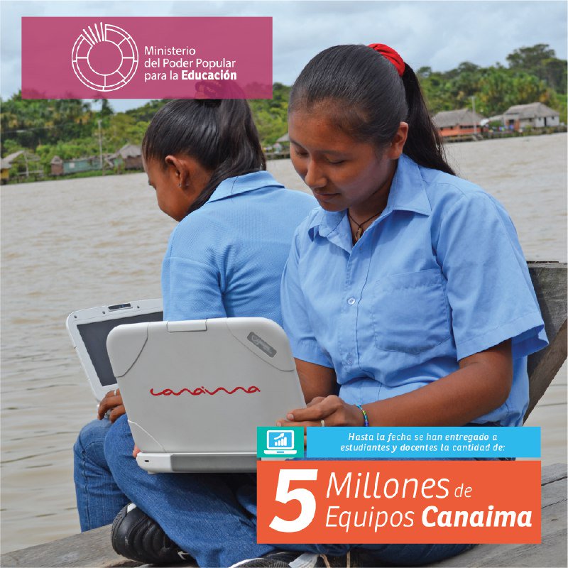 mineducacion_ve's tweet photo. Sabías que la Canaima Educativa posee un serial para ser monitoreadas ante una venta ilegal #5MillonesDeCanaimas https://t.co/174NWyqFq1