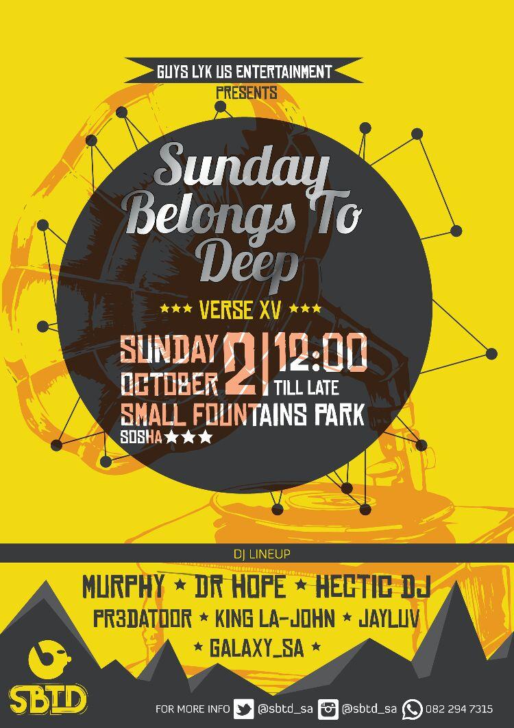 Yeah we on, after your HomeComing - Spring What come through for a Sunday Sundown music experience