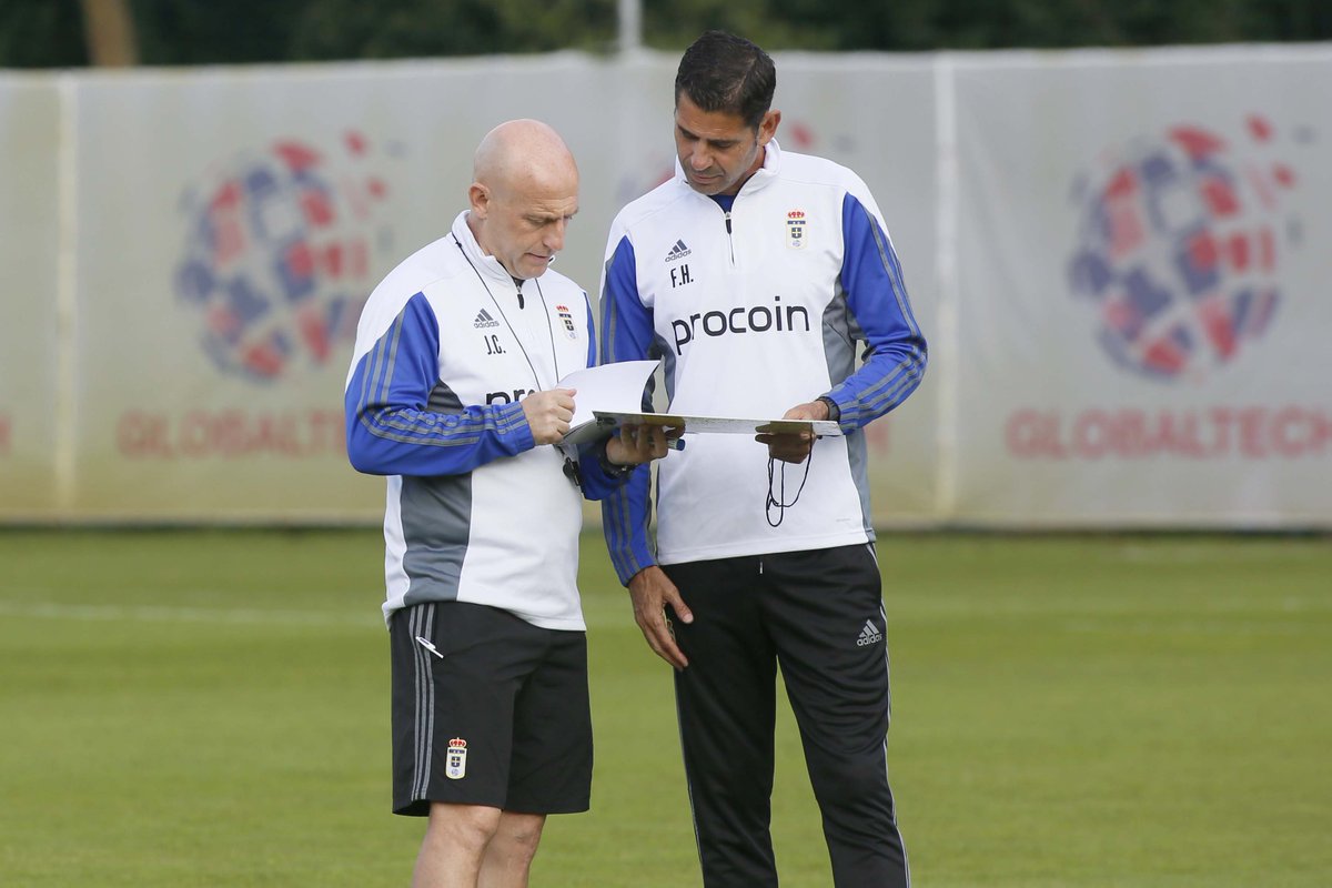 RealOviedo's tweet photo. Fernando Hierro: "Ojalá la gente se vaya contenta a casa". Sus declaraciones, aquí https://t.co/tn2NhsdS6A #RealOviedo https://t.co/E8igD8arCa