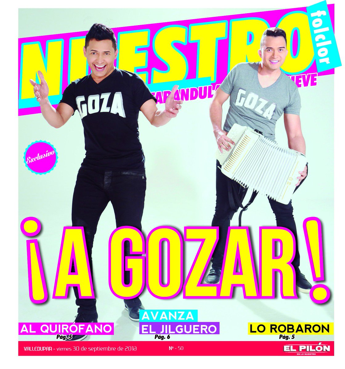 CarlosMarioDj's tweet photo. En la edición 50, #NUESTROFOLCLOR trae a @Jorgitoceledon y @sergioluisr09 y más noticias del folclor vallenato. https://t.co/oixGrq7QwL