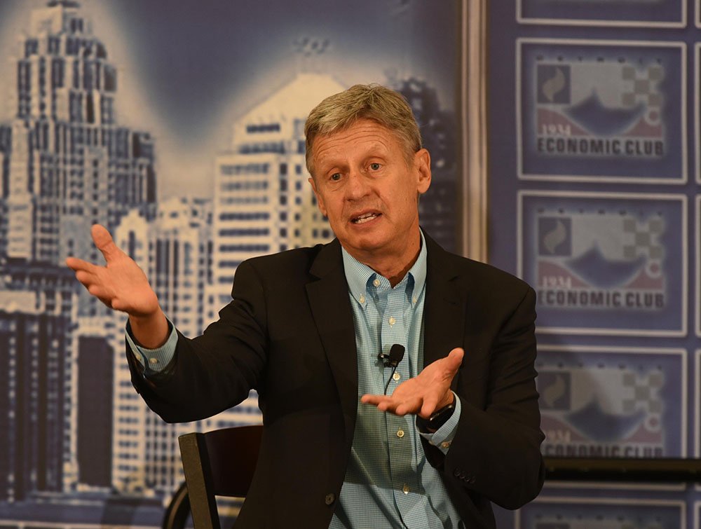 Poll: @GovGaryJohnson cuts into Republican support for @realDonaldTrump in Michigan.