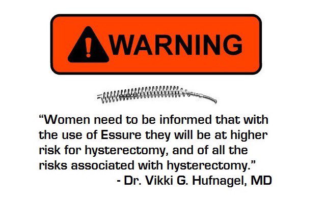 anae_bliss's tweet photo. WOMEN did NOT sign up for the complications of #Essure. Did not give consent. https://t.co/wgotfORbdw