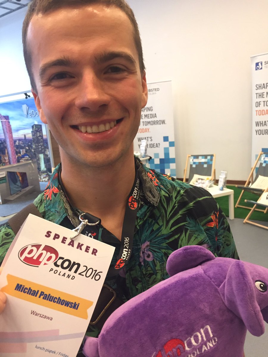 PawelWatch's tweet photo. @PHPConPoland #phpconpl happy speaker from @StepStoneWarsaw. Happy subject Dockerized Developer Toolbox - 18:30 today. Join us:) https://t.co/bfVABXapZM