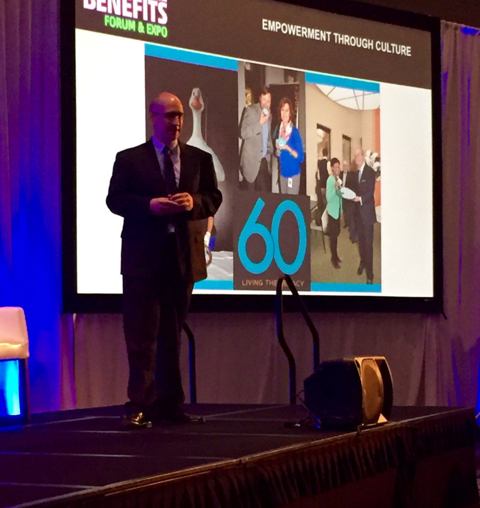 ERGeditorial's tweet photo. "For us, retention = relationships" @Aflac SVP HR Matthew Owenby #WBS16 #BFE16 https://t.co/JhmSwcZn55