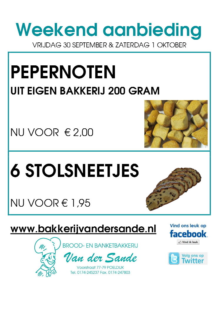 Tijd geleden dat u onze pepernoten heeft geproefd? Tijd om naar de winkel te gaan en een paar zakjes als weekendaanbieding mee te nemen.