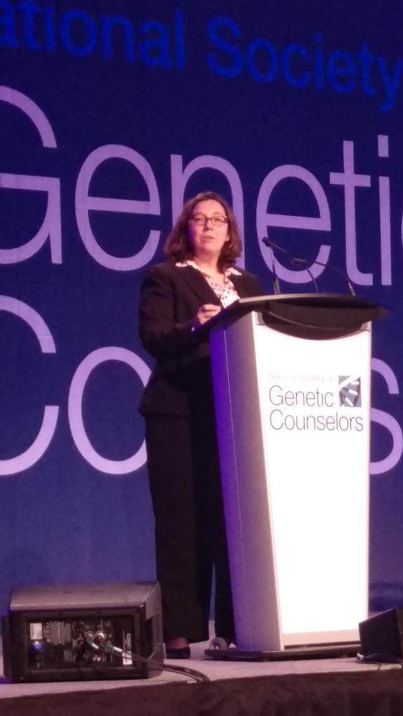 CardioGC's tweet photo. SIGSter Rebecca McClellan presenting a plenary on rare X-linked condition Barth Syndrome. #NSGC2016 https://t.co/036sSy1zlN