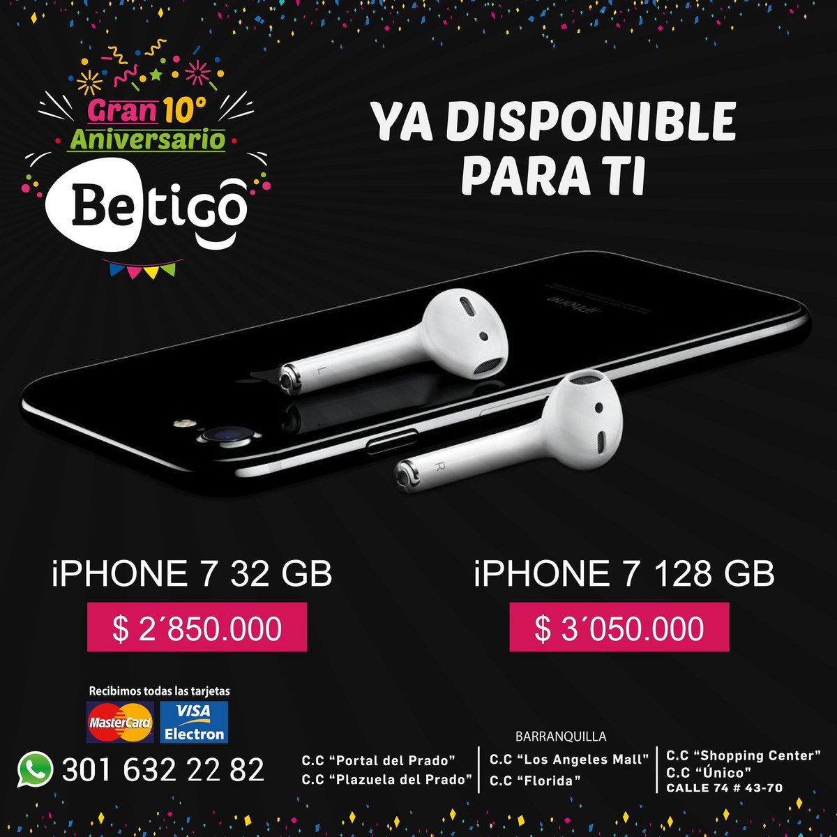 be_tigo's tweet photo. #Iphone7 #YaDisponibleParaTi 
#PreciosExclusivos
#ClienteFeliz #ViveLaDiferencia
#BeTigo #LaDiferenciaEnTusManos https://t.co/u6ACLO2ZFI