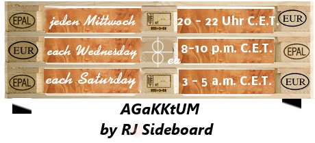 intrendent's tweet image. "AGaKKtUM" RJ Sideboard streams
industrial dance, Gothic, noise and
extreme music, starting 5th Oct 2016.