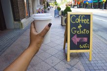 Cheers to coffee &amp; gelato. Oh &amp; free wifi too! Stop in between 3-6pm for BOGO beverages.#CoffeeAt200#DowntownAtlanta