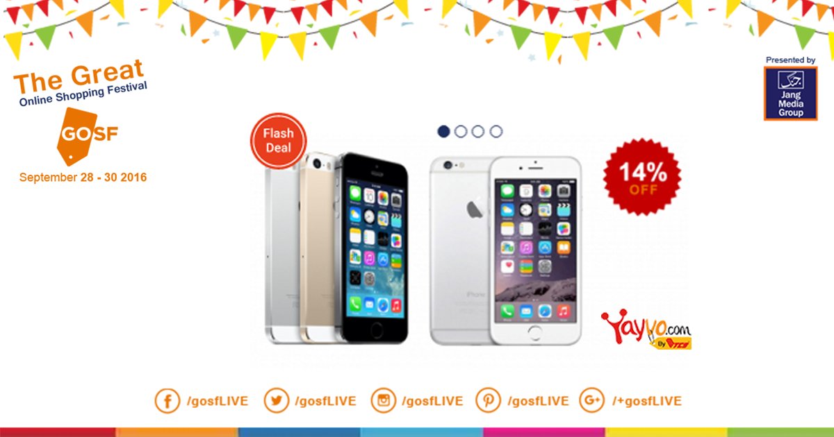 gosfLIVE's tweet photo. #FlashDeal alert!! Best Apple iPhone Deals from https://t.co/laQerEGESv
https://t.co/mVudguYTsC
#gosfPK https://t.co/zWdfirHLHx