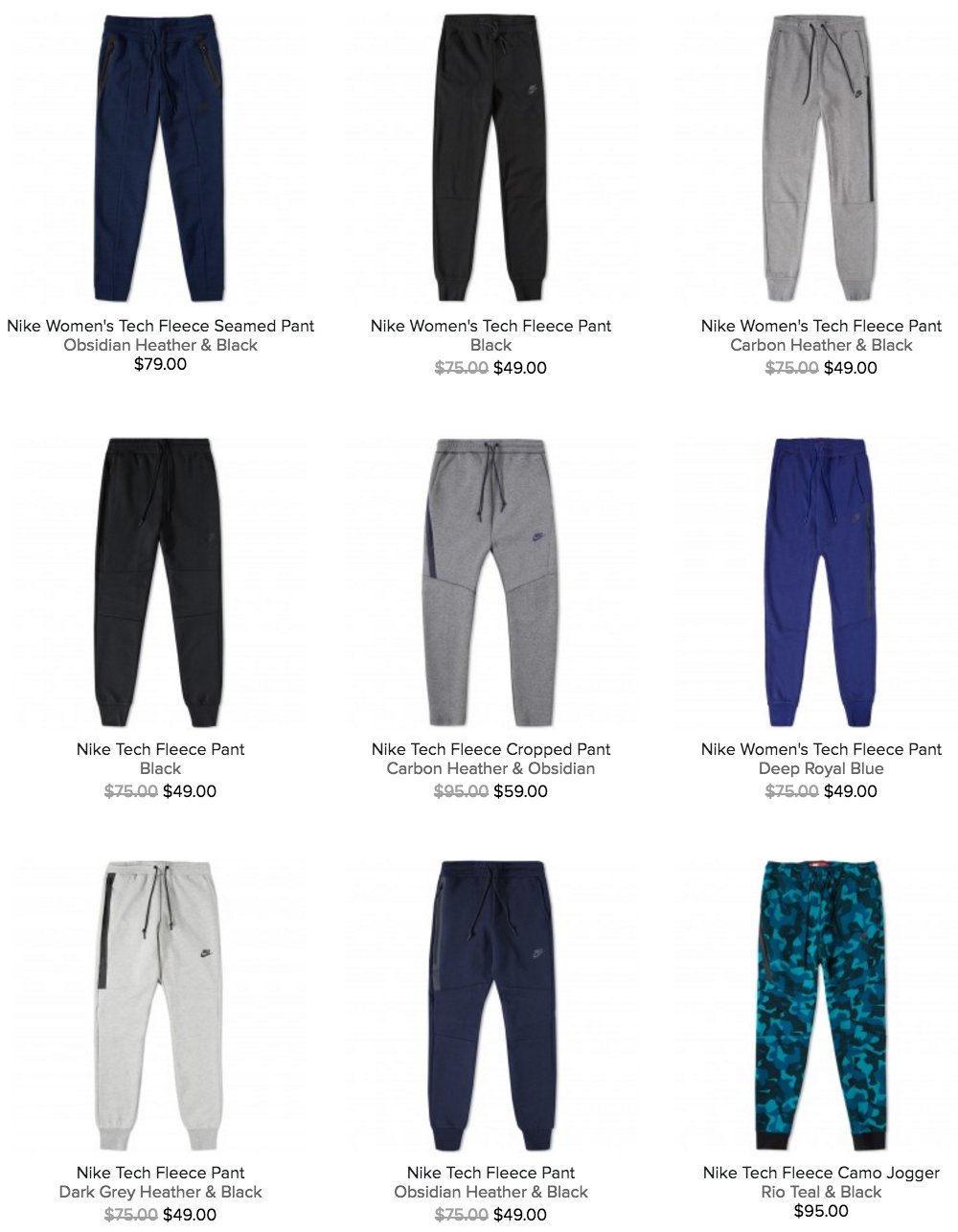 royal blue nike tech fleece pants