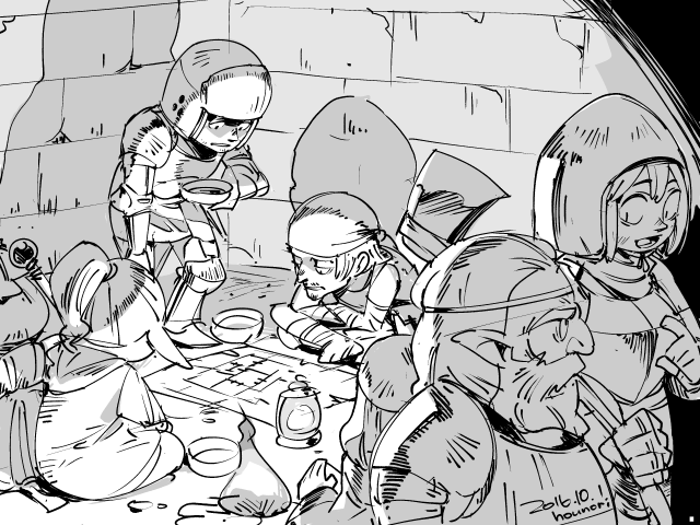 お絵描き:冒険者 