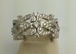YankeDesigns's tweet image. Ladies Custom 14kt White Gold Diamond Band .65ct.tw