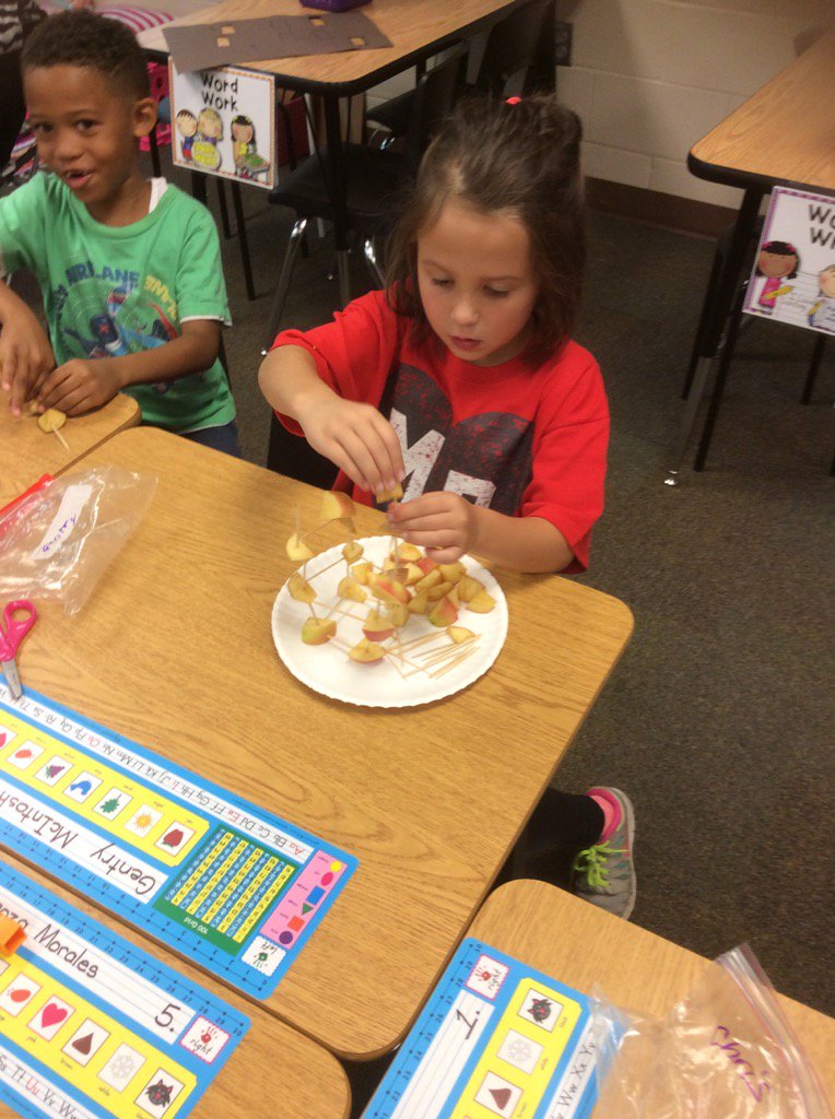 TammyMotti's tweet photo. STEM activity! The hardest part of this activity is keeping them from eating the apples. @PrincipalDruen #apple-fun https://t.co/BV8D6Tcx2N