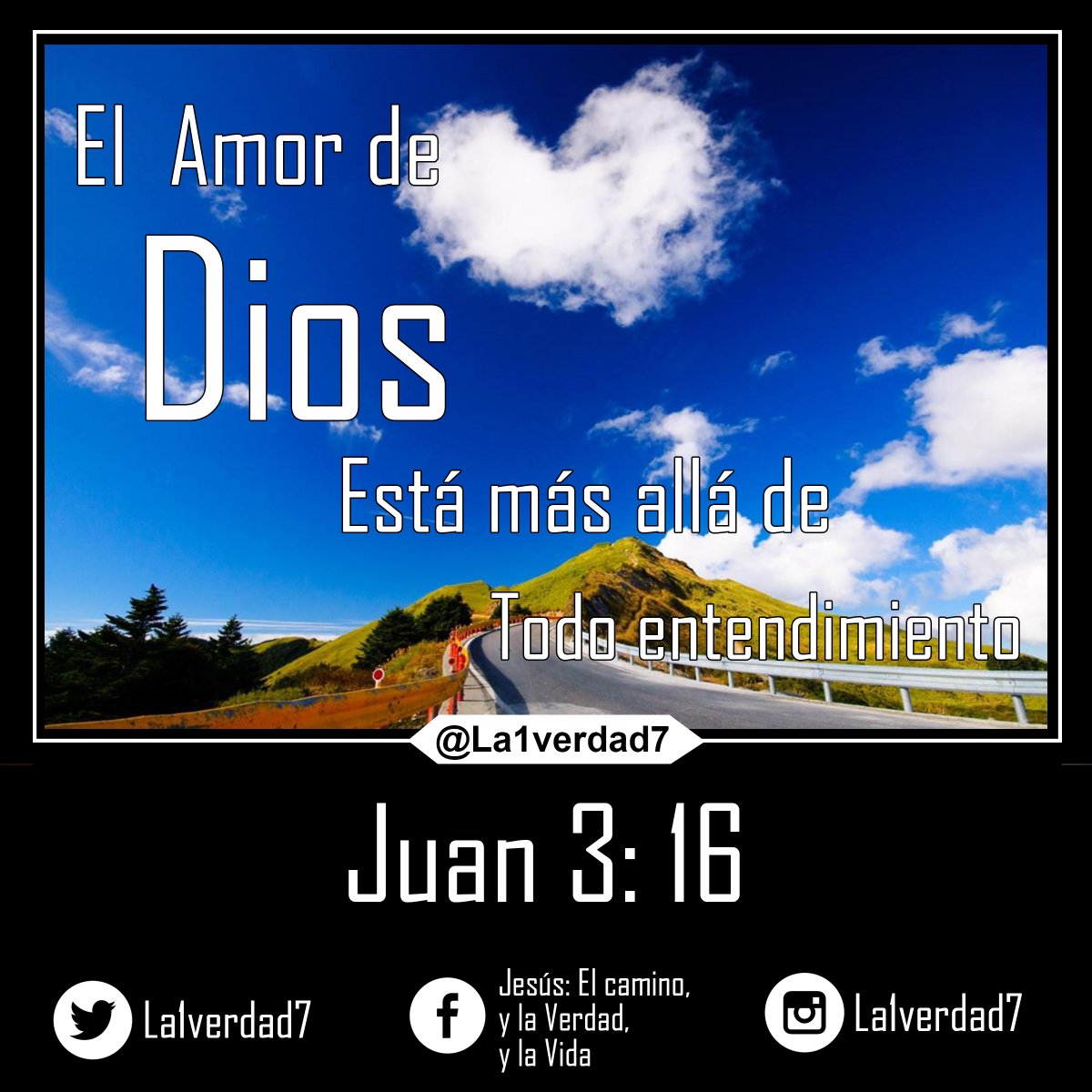 la1verdad7's tweet photo. No hay #Amor tan grande como el de #DIos, que entregó a su hijo para que todo el que crea en el no se pierda sino, que todos se #arrepientan https://t.co/AcYSriT0xg