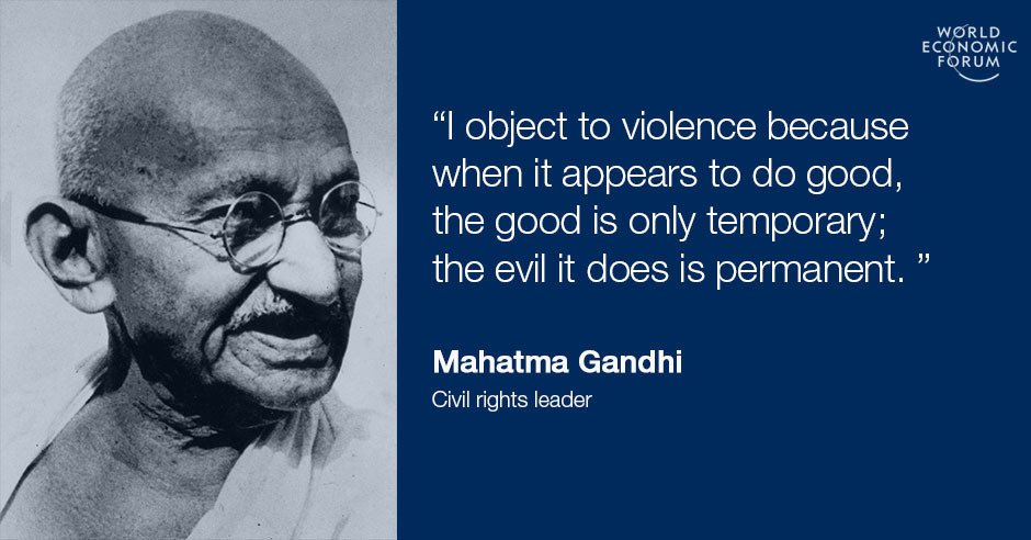Davos's tweet image. 7 inspiring quotes for International Day of Non-Violence wef.ch/2dflaZe