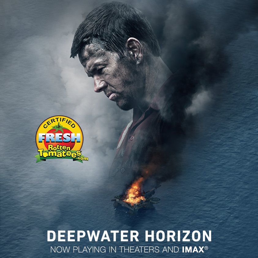 DWHMovie's tweet image. Deepwater Horizon is CERTIFIED FRESH on @RottenTomatoes! NOW PLAYING - Get tickets: lions.gt/dwhtickets Reviews: lions.gt/dwhrt