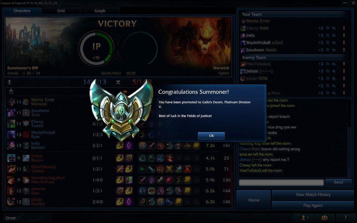 Sharka_Lol's tweet photo. Un grand Merci @IamCrvor, pour toutes ces leçons durant les stream et ce coaching, c'est en grande partie grâce a toi! #WW #GA #platinum https://t.co/TqyXn2XqiK