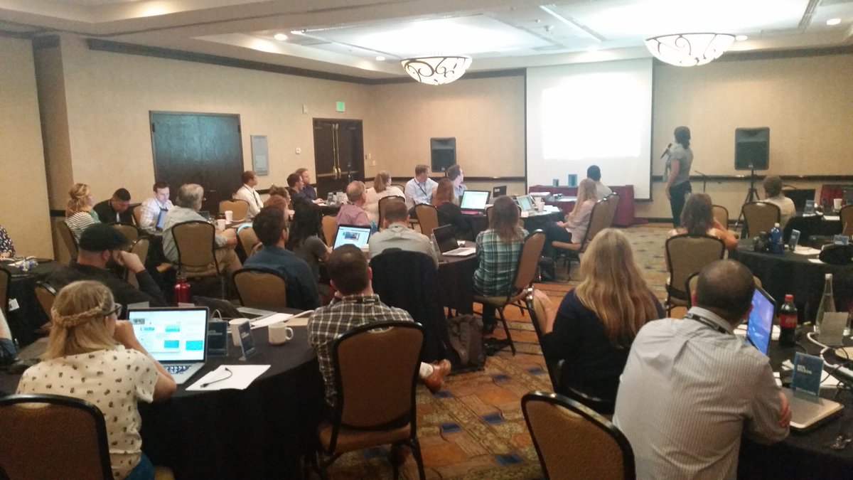 DJWWolfpack's tweet photo. #cwconf2016 The Team Presenting Their New Websites! https://t.co/iRJRYkFNsn