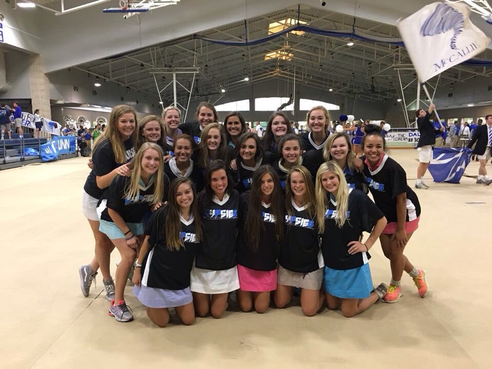 GPSgyps's tweet photo. some of the GyPsieS helping the @tornadospirit get pumped for the game tonight!!!! #2schools1family https://t.co/QKfIFrecsq