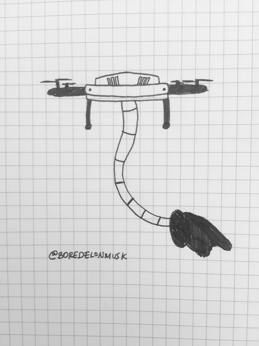 BoredElonMusk's tweet image. Shoulder tapping drone you can send over to a coworker who needs to answer your email faster.