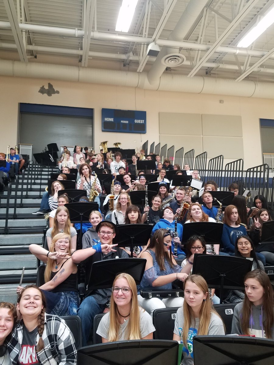 rogershighband's tweet photo. 155 at pep rally. Yay band. These students continue to impress and show dedication. #RHSband #rhsinnovate https://t.co/Xy0eYSSAAg