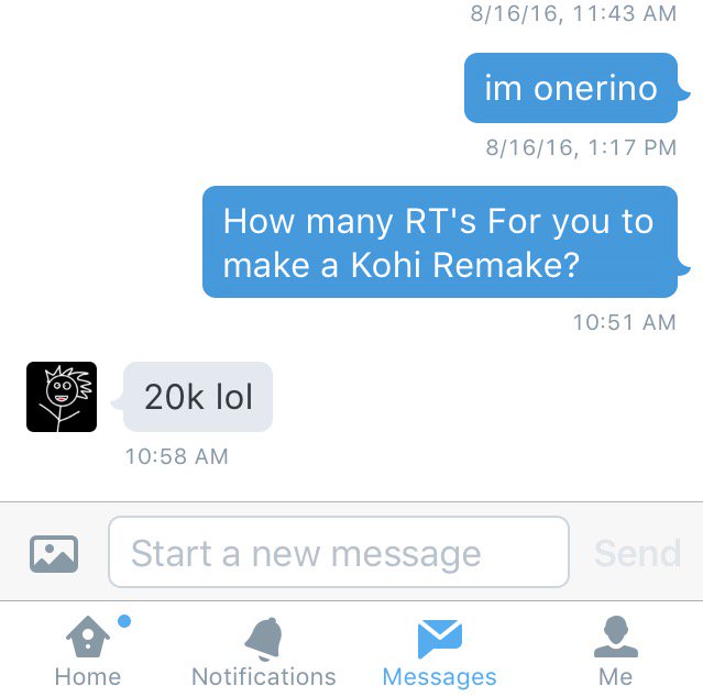 Nscwalk's tweet image. STOVE PROMISED TO REMAKE KOHI IF WE HIT 20K RT's LETS GO BOIS!!!