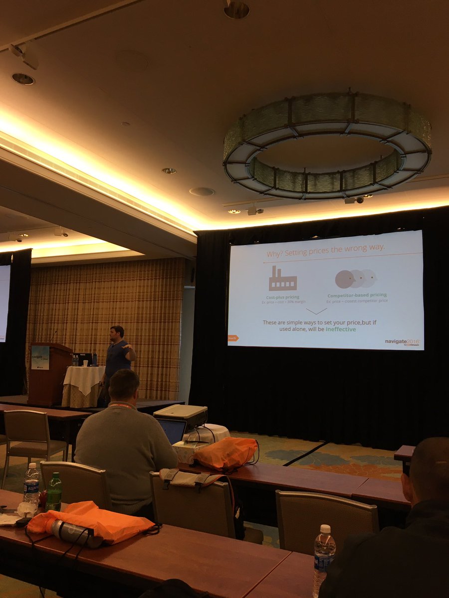 "Customers don't care about your costs, they care about their costs". Great advice from <a href="/PriceIntel/">Price Intelligently</a> at #nav16 #ValueBasedPricing