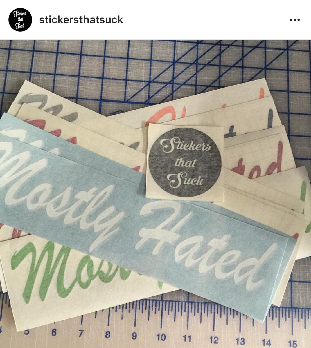 Stickersthtsuck's tweet photo. Never stop promoting! #decal #decals #sticker #stickers #vinyl #diecut #promote #awesome #inquirewithin #getyours #mostlyhated #sts https://t.co/vCmCOEy12x