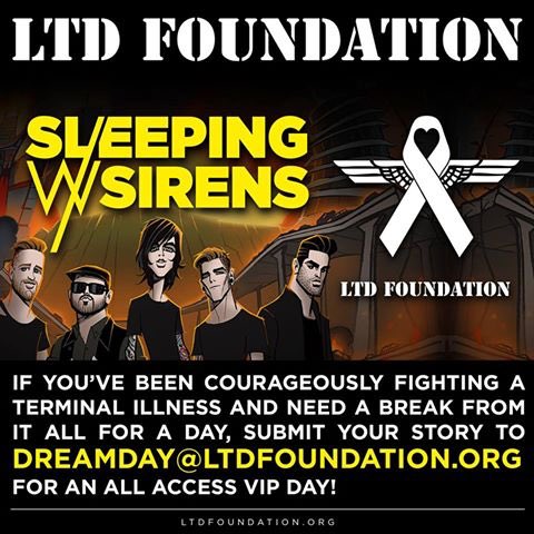 SWStheband's tweet photo. If you're fighting a life threatening disease and want to spend a day with us, email dreamday@ltdfoundation.org https://t.co/vAbnJxIbOK